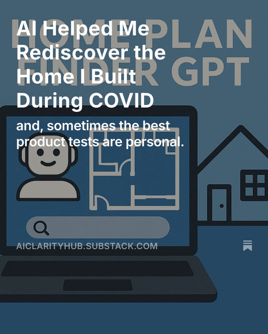 Rediscovering home spaces with AI through the Custom Home Plan Finder GPT software on a laptop