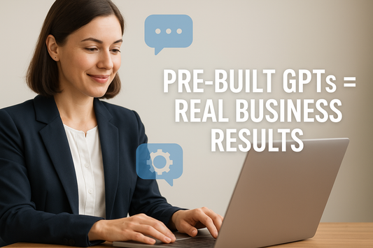 Entrepreneur using a laptop to explore pre-built GPTs for entrepreneurs for business success