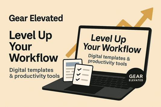 Laptop displaying digital templates and productivity tools for beginner tips for AI learning workflow improvement