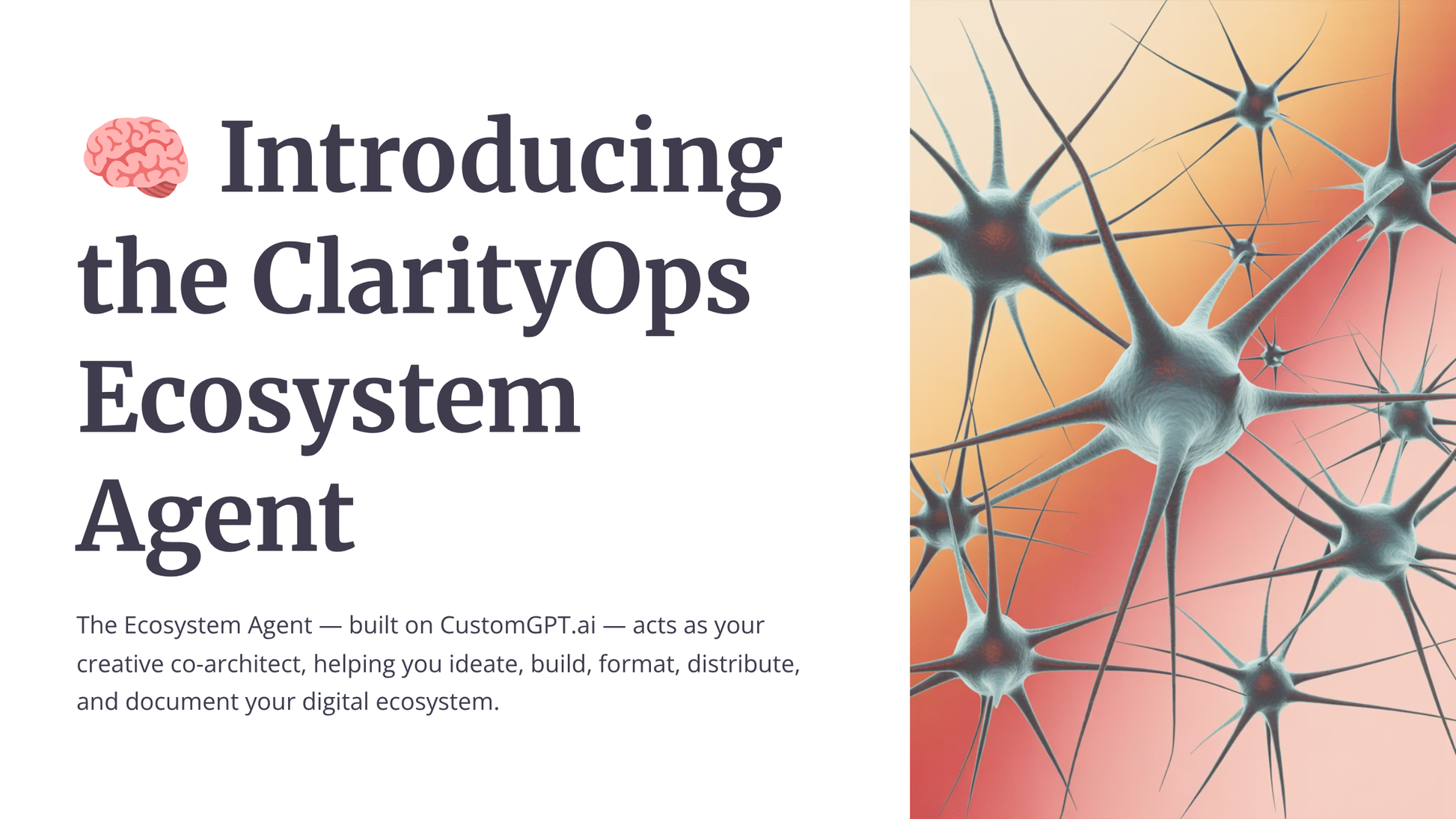 Introducing AI assistant for digital product creators with ClarityOps Ecosystem Agent features and benefits