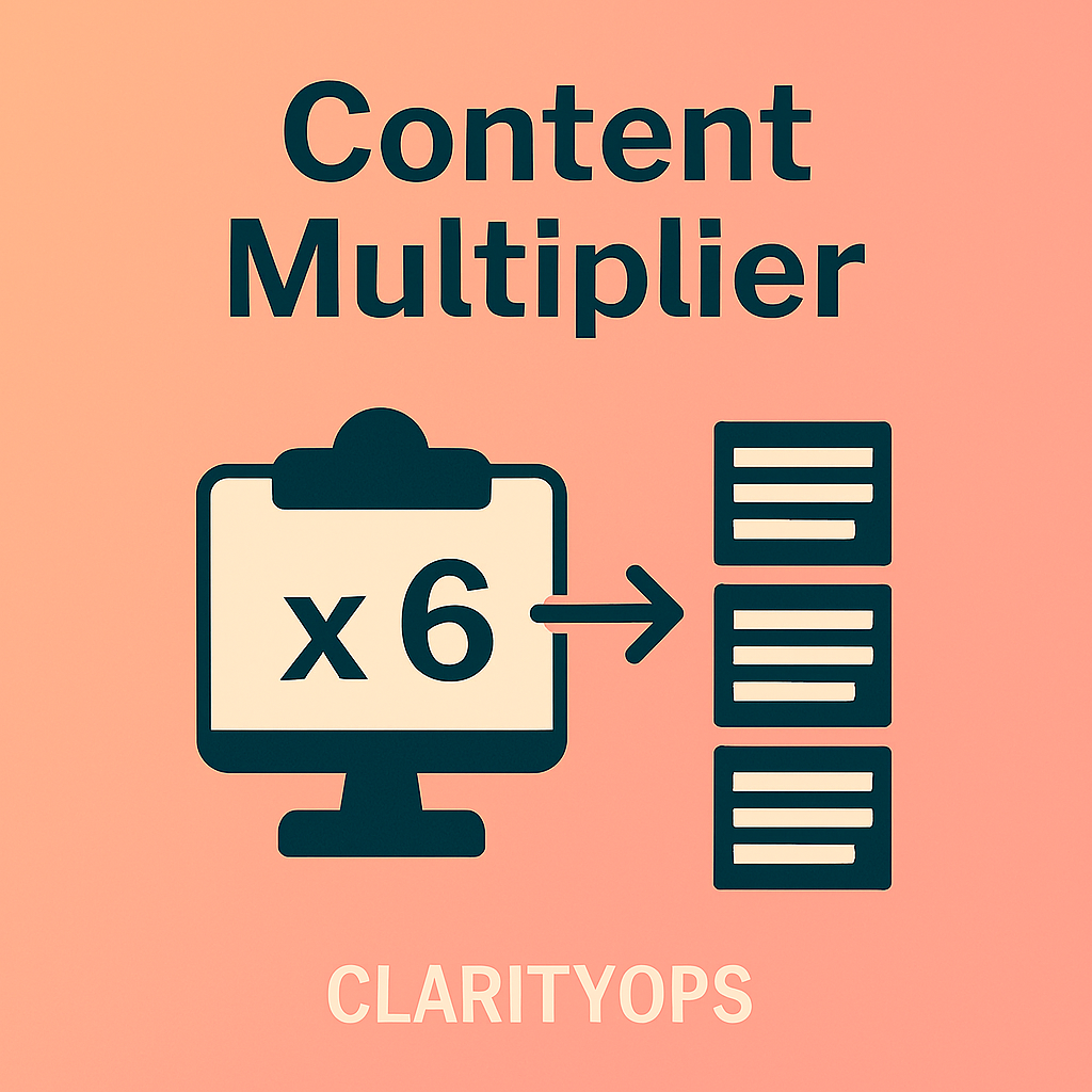 Content Multiplier – AI Assistant for Repurposing Blogs, Podcasts & Decks