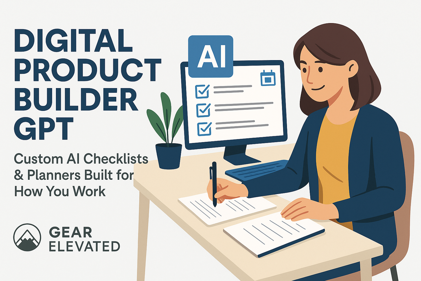 Digital Product Builder GPT for creating custom AI checklist creator and planners tailored to your workflow