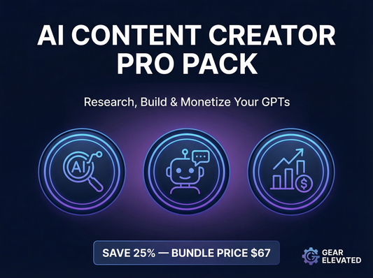 AI Content Creator Pro Pack – Research, Build & Monetize Your GPTs