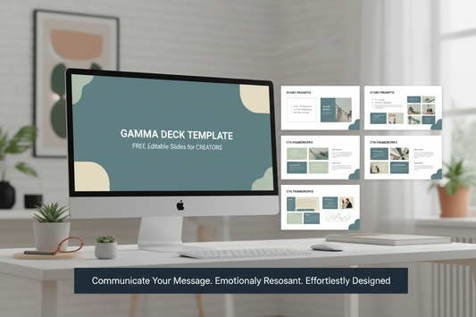 Beautiful presentation interface with modern slide designs and story frameworks